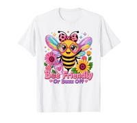 Bee Friendly Or Buzz Off Save The Bees Beekeeper Flower Value Graphic T-Shirt