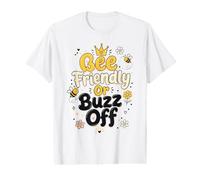 Bee Friendly Or Buzz Off Save The Bees Beekeeper Flower Value Graphic T-Shirt