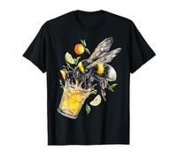 Bee Fruits Colorful Animal Print Motif Artwork Bee T-Shirt