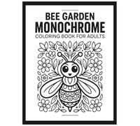 Bee Garden Mystery Monochrome one pen coloring book: Anxiety Relief and Mindful Relaxation with Just One Pen: Bold Cottagecore Bee Aesthetic and Wildflower Designs