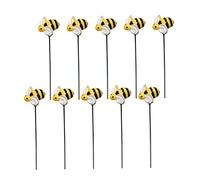 Bee Garden Stakes Decor Honey Bee Garden Stick Decorative Yard Stake Flower Bed Decor for Outdoor Ornament 10PCS..