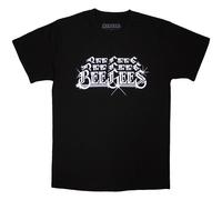 Bee Gees Men's Stacked Logo T-Shirt in Black | Size: Large Bee Gees Black L