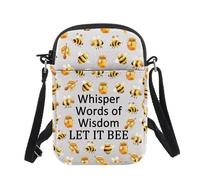 Bee Gift Bee Lover Gift Whisper Words of Wisdom Let It Bee Crossbody Bag Inspirational Gift for Best Friend (let it bee B UK)