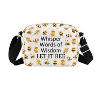 Bee Gift Bee Lover Gift Whisper Words of Wisdom Let It Bee Crossbody Bag Inspirational Gift for Best Friend (let it bee HB)
