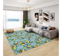 Bee Gifts for Kids - Honey Bee Rug, Kids Cute Bees Rugs for Living Room Bedroom, Washable Non Slip Soft Large Carpet, Patterned Area Rugs & Home Decor 100x150 cm