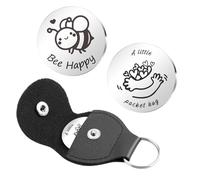 Bee Gifts For Women Bee Happy Keyring Gifts Christmas Gifts Inspirational Gifts Encouragement Gifts Double-Sided Pocket Hug Gifts Friend Christmas Gifts Leaving Gifts For Colleagues Motivational Gifts