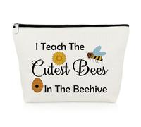 Bee Gifts Makeup Bag Bee Lovers Gifts Inspirational Gifts for Daughter Sister Friend Honeybee Gifts Cosmetic Bag for Gardener Bee Themed Gifts Beekeeper Gifts Christmas Birthday Gifts Travel Pouch