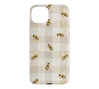 Bee Gingham Cottagecore Daisy Nature Aesthetic Case for iPhone 15 Plus