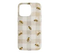 Bee Gingham Cottagecore Daisy Nature Aesthetic Case for iPhone 15 Pro Max