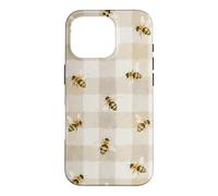 Bee Gingham Cottagecore Daisy Nature Aesthetic Case for iPhone 16 Pro