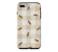 Bee Gingham Cottagecore Daisy Nature Aesthetic Case for iPhone 7 Plus/8 Plus