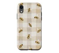 Bee Gingham Cottagecore Daisy Nature Aesthetic Case for iPhone XR