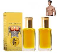 Bee Gynecomastia Oil, Thermofirm Skin Contour Lotion, Natural Breast Toner, for Men, Can Help Strengthen Chest Muscles Skin Tightening Massaging Care (2Pcs)