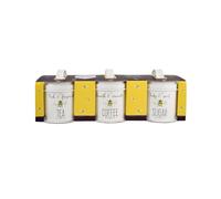 English Tableware Co. Bee Happy Tea Coffee and Sugar Tins