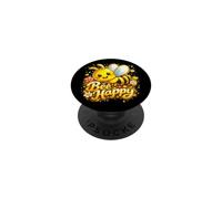 Bee Happy Cute Bumble Bee Honey Bee Positive Vibes PopSockets Adhesive PopGrip