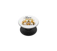 Bee Happy Gnomes With Honey Bees Cute Beekeeping Design PopSockets Adhesive PopGrip