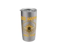BEE Happy HIVE Five Funny Honey Producers Save the Bees Stainless Steel Insulated Tumbler