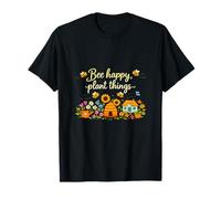 Bee Happy Plant Things Cottagecore Garden Graphic T-Shirt
