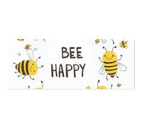 bee happy Wrapping Paper 2 Pack Cute Bee Waterproof Tear-Resistant PP Craft Paper for Christmas Thnaksgiving Birthdays Holiday Presents Decorations