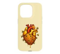 Bee Heart Anatomy Honeycomb Beekeeper Nature Pollinator Cute Case for iPhone 15 Pro