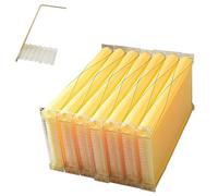 Bee Hive Bee Hives Boxes Beekeeping Starter Kit Self-Flowing Wooden Box With 7 Honeycomb Trays Attached Is The Key For Accessing The Honey (yellow,36 * 49 * 24cm)