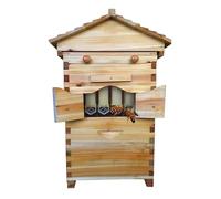 Bee Hive Bee Hives Boxes Beekeeping Starter Kit Self-Flowing Wooden Box With 7 Honeycomb Trays Attached Is The Key For Accessing The Honey (45 * 51 * 51cm,yellow)