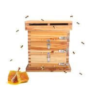 Bee Hive Box Bee Thickened Beehive In Lattice Complete Set Of Fir Bee Barrel Box Bumble Boiled Wax Drying Bee Box For Beekeepers 3-floors