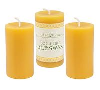 Bee Hive Candles 100% Pure Beeswax Pillar Candle (2" x 3" (3-Pack))