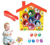 Bee Hive Color - Sorting & Stacking Toys Early Learning Educational Gift For Kids 3+ | Parent-Child Interactive Color Puzzle With Bees, Wooden Fine Motor Development Toy