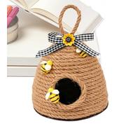 Bee Hive Decor, Appealing Summer Gathering, 11x11x11cm, Woven String Bees Hives Hanging, Figurine Bees Theme Party Ornament, Elegant Cottage-Inspired, For Farmhouse Kitchens, Bedrooms, Offices
