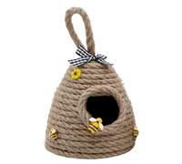 Bee Hive Decor - Multi-Tiered Bees Tray | Natural Bee House, Handmade Woven Pendant, Rustic Decor Bee Figurine, Honey Hive Decoration, Porch