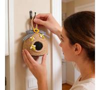 Bee Hive Decor | Natural Cute Rustic Ornament - Honey Bee Stuff Tiered Tray Decor - for Home Kitchen Bedroom Farmhouse Office Table Desk Shelf Spring Summer Party Holiday