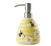 Bee Hive Hand Soap Dispenser, Soap Dispenser with Bee Design, Liquid Container for Shampoo, Dish Soap Dispenser for Bathroom Counter, Kitchen Sink
