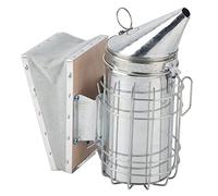 Bee Hive Smoker Professional Beekeeping Smoker with Heat Shield Protection Iron Cool Smoke Generator for Calming Bees During Hive Maintenance Leather Handle Durable Design 10.4 x