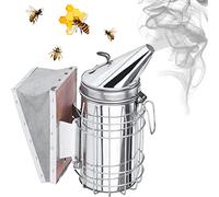 Bee Hive Smoker Stainless Steel Beekeeping Smoker, Beekeeping Equipment, Stainless Steel Smoker with Heat Shield Protection Board, for Beekeeping Farm & Ranch Beekeeping Supplies