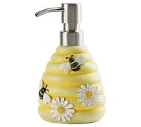 Bee Hive Soap Dispenser, Yellow Beehive Decorative Countertop Soap Dispenser, Refillable Soap Dispenser with Pump, Dish Soap Dispenser for Bathroom Counter, Kitchen Sink