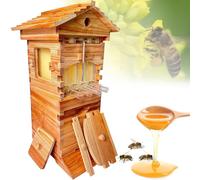 Bee Hive Starter Kit with 4 Frames,Wooden Beehive Box