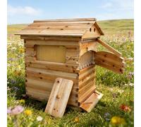 Bee Hives Boxes Starter kit, Beekeeping Equipment, Easy to Use, Ideal for Honey Production, With 7 PCS Upgraded Auto Frame Comb-Beehive Box Honey Free Harvesting wood