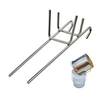 Bee Honey Bucket Rack | Hands-Free Stainless Steel Multipurpose | Honey Bucket Holder Frame Grip | for Courtyard Garden Backyard Home Workshop Beeswax Milk Brown Rice Syrup