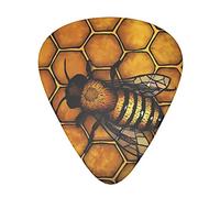 Bee Honeybee* Guitar Picks Pack Of 12,Comfortable Feel, Smooth Edges, Abrasion,Suitable For Guitar, Ukulele, Etc.