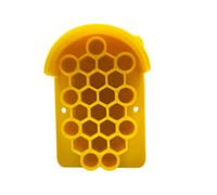 Bee House, 3D Printed Sun-Proof Honeycomb Bee Hive, Durable Pollinator Haven for Solitary Bees, Decorative Hotel for Yards, Porches, Gardens, Lawns, and Trees, 2.64x1.85x1.3 Inches