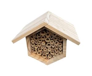 Bee House - 7.25" x 6" Beehive, Longer Foraging | Wooden Pollinator Houses with Sturdy Nesting Site, Nesting House for Lawn, Outdoor and Courtyards, Balconies, Patio Fence