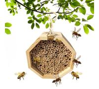 Bee House, Wooden Bee Habitat, Butterfly House, Wasp Habitat, Pollination Palace, Increases Productivity in Your Garden, This Bee Hotel Is Optimised and Combined