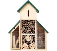 Bee Houses for The Garden，Insect House Garden Decor, Bee Hotel - Wooden Hangable Ladybug Shelter,Eco-Friendly Bee House，Outdoor Observation box