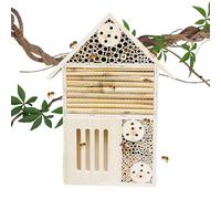 Bee Houses for the Garden - Natural Wooden Mason Bee Box and Butterfly Hotel | Sturdy and Stylish Garden Decoration, Bee Hive for Ladybirds, Pollinating Bees and Butterflies