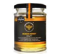 Bee HURO Honey Raw Acacia Honey - 100% Pure Honey Raw Unpasteurized with No Added Sugar or Preservatives - 340g