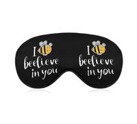 Bee I Believe in You Sleep Eye Mask Night Shade Cover Soft Adjustable for Travel Naps