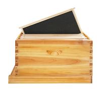Bee-Incubator, Beekeeping Box with Nest Frame and Foundation, 5-Frame Bee Hive Box Kit,Beekeeping wooden box + 5 sets of hive frames + 5 hive bases 54.8*23.5*31cm