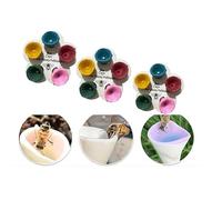 Bee Insect Drinking Cup 5 Colors Insect Drinking Cup Thirsty Pollinators Need a Drink Rainbow Bee Feeding Cup Colourful Drinking Cup for Garden Bee Hummingbird Feeder Insect (3Pcs)