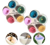 Bee Insect Drinking Cup 5 Colors Insect Drinking Cup Thirsty Pollinators Need a Drink Rainbow Bee Feeding Cup Colourful Drinking Cup for Garden Bee Hummingbird Feeder Insect (2Pcs)
